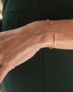 Audrey 14k Yellow Gold Cuff Bracelet In White Diamond -Jewelry Shop kendra scott audrey cuff bracelet 14k yellow gold white diamond 1