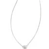 Audrey 14k White Gold Pendant Necklace In White Diamond, .25ct -Jewelry Shop kendra scott audrey pendant necklace 14k white gold .25ct diamond 00