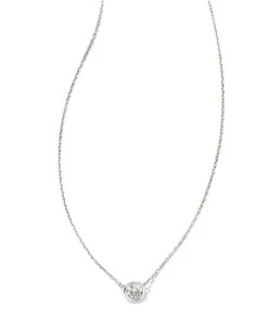 Audrey 14k White Gold Pendant Necklace In White Diamond, .25ct