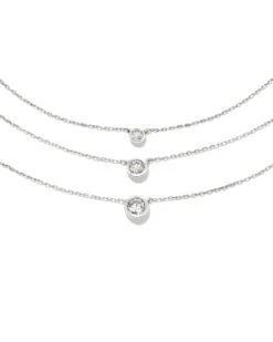 Audrey 14k White Gold Pendant Necklace In White Diamond -Jewelry Shop kendra scott audrey pendant necklace 14k white gold 07ct diamond 02