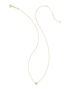 Audrey 14k Yellow Gold Pendant Necklace In White Diamond, .15ct -Jewelry Shop kendra scott audrey pendant necklace 14k yellow gold .15ct diamond 01