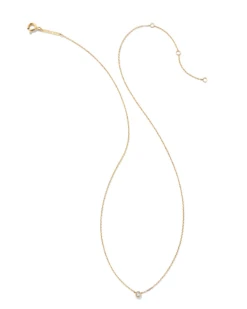 Audrey 14k Yellow Gold Pendant Necklace In White Diamond -Jewelry Shop kendra scott audrey pendant necklace 14k yellow gold 07ct diamond 01