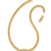 Barbie™ X Kendra Scott Chain Necklace In Gold -Jewelry Shop kendra scott barbie chain necklace gold 00