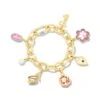 Barbie™ X Kendra Scott Gold Charm Bracelet In Pink Mix -Jewelry Shop kendra scott barbie charm bracelet gold pink mix 00