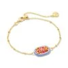 Barbie™ X Kendra Scott Gold Elaina Satellite Reversible Bracelet In Pink Iridescent Glitter Glass -Jewelry Shop kendra scott barbie elaina reversible bracelet gold pink iridescent glitter glass 01