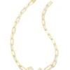 Barbie⢠X Kendra Scott Gold Link And Chain Necklace In Pink Crystal 1 Barbie⢠X Kendra Scott Gold Link And Chain Necklace In Pink Crystal -Jewelry Shop kendra scott barbie link and chain necklace gold pink crystal 01