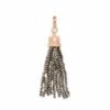 Beaded Rose Gold Tassel Charm In Brown Pyrite -Jewelry Shop kendra scott beaded tassel pyrite charm rose gold 00 lg