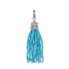 Beaded Vintage Silver Tassel Charm In Turquoise Magnesite -Jewelry Shop kendra scott beaded tassel turqouise charm vintage silver 00 lg