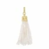 Beaded Gold Tassel Charm In Ivory Pearl 2 Beaded Gold Tassel Charm In Ivory Pearl -Jewelry Shop kendra scott beaded tassel white charm gold 00 lg