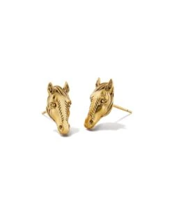 Beau Stud Earrings In Vintage Gold