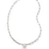 Brielle Convertible Medallion Chain Necklace In Silver -Jewelry Shop kendra scott brielle medallion chain necklace convertible rhodium 00