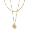 Brielle Multi Strand Necklace In Gold -Jewelry Shop kendra scott brielle multi strand necklace gold 00