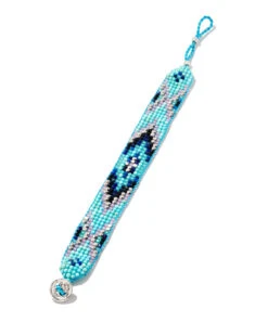 Britt Silver Beaded Bracelet In Turquoise Mix -Jewelry Shop kendra scott britt beaded bracelet rhodium turquoise mix 01