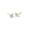 Butterfly 14k Yellow Gold Stud Earrings In White Diamond -Jewelry Shop kendra scott butterfly stud earrings 14k yellow gold white diamond 00 lg