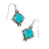 Cass Vintage Silver Drop Earrings In Variegated Dark Teal Magnesite -Jewelry Shop kendra scott cass drop earrings vintage silver teal howlite 00