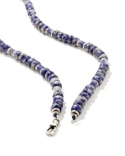Conrad Oxidized Sterling Silver Long Strand Necklace In Sodalite -Jewelry Shop kendra scott conrad long strand necklace oxidized sterling silver blue sodalite 01