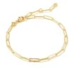 Courtney Paperclip Bracelet In Gold -Jewelry Shop kendra scott courtney paperclip bracelet gold 00