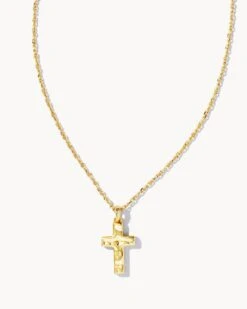 Cross Pendant Necklace In Gold