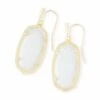 Dani Gold Drop Earrings In White Kyocera Opal -Jewelry Shop kendra scott dani earring gold white opal 00 lg