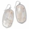 Danielle Silver Drop Earrings In Ivory Mother-of-Pearl -Jewelry Shop kendra scott danielle silver statement earrings in ivory pearl 00 default lg