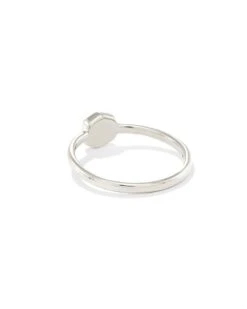 Davie Sterling Silver Band Ring In Aquamarine -Jewelry Shop kendra scott davie band ring sterling silver aquamarine 01