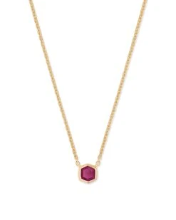 Davie 18k Gold Vermeil Pendant Necklace In Ruby
