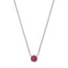 Davie Sterling Silver Pendant Necklace In Ruby -Jewelry Shop kendra scott davie pendant necklace sterling silver pink ruby 00 lg