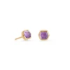 Davie 18k Gold Vermeil Stud Earrings In Amethyst -Jewelry Shop kendra scott davie stud earrings 18k gold vermeil purple amethyst 00 lg