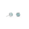 Davie Sterling Silver Stud Earrings In Aquamarine -Jewelry Shop kendra scott davie stud earrings sterling silver blue aquamarine 00 lg