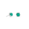 Davie Sterling Silver Stud Earrings In Chrysoprase -Jewelry Shop kendra scott davie stud earrings sterling silver green chrysoprase 00 lg