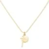 Davis Cross Charm Necklace In 18k Yellow Gold Vermeil -Jewelry Shop kendra scott davis cross charm necklace gold vermeil 00 lg