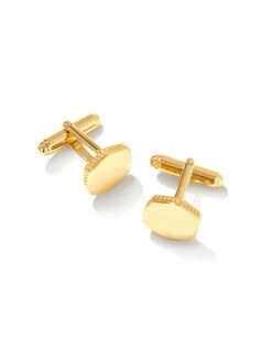 Davis Cuff Links In 18k Gold Vermeil -Jewelry Shop kendra scott davis cuff links 18K yellow gold vermeil 01