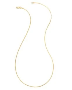 Diamond Cut Snake Chain Necklace In 18k Gold Vermeil