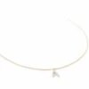 Diamond Letter A Pendant Necklace In 14k Yellow Gold