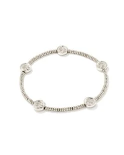 Dira Coin Stretch Bracelet In Silver