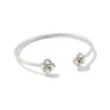 Dira Stone Silver Cuff Bracelet In Ivory Mix -Jewelry Shop kendra scott dira stone cuff bracelet rhodium ivory mix white cz 00