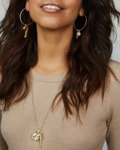 Duality Charm Set In Rose Gold -Jewelry Shop kendra scott dynamic duo set charm earring gold white pearl 02 lg