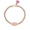 Elaina Gold Friendship Bracelet In Rose Quartz -Jewelry Shop kendra scott elaina braided friendship bracelet gold rose quartz 00 lg