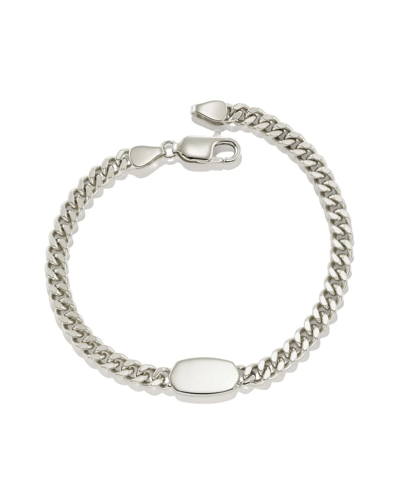 Elaina Curb Chain Bracelet In Sterling Silver 3 Elaina Curb Chain Bracelet In Sterling Silver