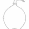 Elaina Silver Adjustable Chain Bracelet In Ivory Pearl -Jewelry Shop kendra scott elaina silver adjustable bracelet in ivory pearl 00 default lg