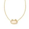 Elisa Gold Cat Pendant Necklace In Iridescent Drusy -Jewelry Shop kendra scott elisa cat pendant necklace gold iridescent drusy 00