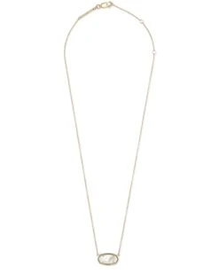 Elisa 18k Gold Vermeil Pendant Necklace In Ivory Mother-of-Pearl -Jewelry Shop kendra scott elisa necklace 18k gold ivory mother of pearl 01 lg