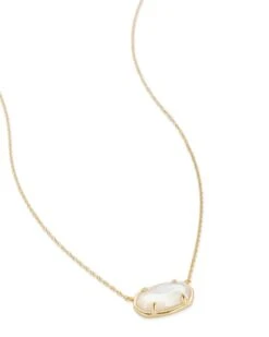 Elisa 18k Gold Vermeil Pendant Necklace In Ivory Mother-of-Pearl -Jewelry Shop kendra scott elisa necklace 18k gold vermeil ivory mother of pearl 02 lg