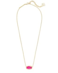 Elisa Gold Pendant Necklace In Azalea Illusion -Jewelry Shop kendra scott elisa necklace gold azalea illusion 01 lg