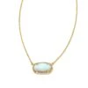 Elisa 18k Gold Vermeil Pendant Necklace In White Sterling Opal -Jewelry Shop kendra scott elisa pendant necklace 18k yellow gold vermeil white sterling opal 00