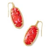 Elle Gold Drop Earrings In Bronze Veined Red And Fuchsia Magnesite -Jewelry Shop kendra scott elle drop earrings gold bronze veined red fuschia magnesite 00