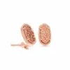 Ellie Clip On Rose Gold Stud Earrings In Rose Gold Drusy -Jewelry Shop kendra scott ellie clip on earring rose gold rose gold drusy 00 lg