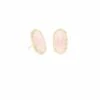 Ellie Gold Stud Earrings In Rose Quartz -Jewelry Shop kendra scott ellie gold stud earrings in rose quartz 00 default lg