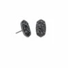 Ellie Gunmetal Stud Earrings In Black Drusy -Jewelry Shop kendra scott ellie gunmetal stud earrings in black drusy 00 default lg