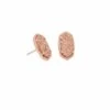 Ellie Rose Gold Stud Earrings In Rose Gold Drusy -Jewelry Shop kendra scott ellie rose gold stud earrings in rose gold drusy 00 default lg